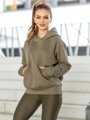 Kényelmes női felső VSB SIDESKIN khaki