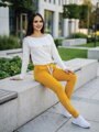Női melegítő szett  VSB11 mustársárga + fehér