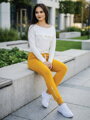 Női melegítő szett  VSB11 mustársárga + fehér