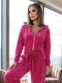 VSB NORA rövid cipzáras felső kapucnival HOT PINK rózsaszínben 