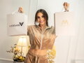 Női velúr crop-top VSB NORA felső beige