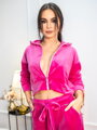 VSB NORA rövid cipzáras felső kapucnival HOT PINK rózsaszínben 