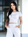 Crop-top v nádhernej bielej farbe VSB PATTY 