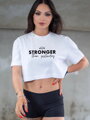 Női VSB croptop STRONGER WHITE