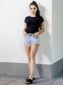 Dámsky krátky VSB LENA CROPTOP čierny