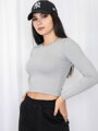 Dámske croptop tričko s dlhým rukávom VSB AMI 