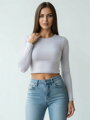 Női hosszú ujjú crop top póló VSB AMI