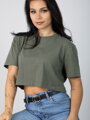 Dámsky oversize croptop VSB LILLY oliva