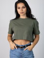 Dámsky oversize croptop VSB LILLY oliva