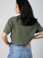 Dámsky oversize croptop VSB LILLY oliva