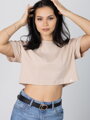 Oversize croptop VSB LILLY v béžovej farbe