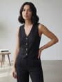 Dámska elegantná čierna vesta VSB LEMI