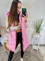 Női hosszú mellény BABYPINK színben