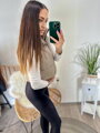 Športová dámska vesta latte 