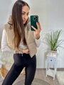 Športová dámska vesta latte 