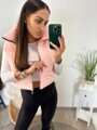 Stílusos női croptop mellény lazac színű
