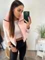 Stílusos női croptop mellény lazac színű
