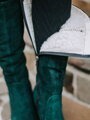 Damskie buty z prawdziwej zamszu EMA 08 szmaragd