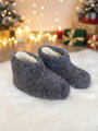 Meleg boka papucs juh gyapjúból model 104 szürke