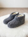 Meleg boka papucs juh gyapjúból model 104 szürke