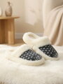 Csodálatos juh gyapjú papucs modell 64 hópehely szürke alacsony