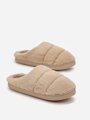 Divatos bolyhos papucs barna C43-85