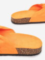 Dámske korkové šľapky v neón-oranžovej farbe F5