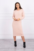 Pletené dámské šaty růžové 2019-38