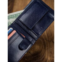 Pánska kožená peňaženka Rovicky 323-RBA-D/7023 modro-červená