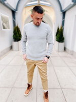 Pánsky trendy sveter v sivej farbe
