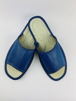 Pánske kožené papuče v tmavo-modrej farbe 18C