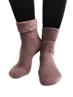 Dámske vlnené ponožky fialové