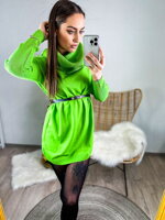 Pohodlné dámske hráškovo-zelené šaty