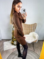 Stylové dámské vroubkované šaty CHOCO
