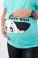Dámské těhotenské tričko mentolové 2992