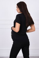 Dámské těhotenské tričko černé 2992