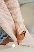 Dlhý dámsky sveter/ kardigan 2020-3 v ružovej farbe