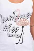 Dámské tílko SUMMER VIBES ONLY 9000-3 - bílé