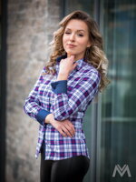 dámska košela, dámske oblečenie, elegantná košeľa, spoločenské oblečenie, oblečenie do práce, košeľa pre ženu, karovaná košeľa, karo 