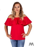 oblečenie, žena, blúzka, košeľa, dámske blúzky, leto, letné blúzky, blúzky na party, sexy, trendy, nová kolekcia, elegantné, luxusné, pohodlné, praktické, handmade, versabe, biela blúzka, srsiečka, biela, strieborná, romantická blúzka, červená, s volánom