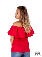 oblečenie, žena, blúzka, košeľa, dámske blúzky, leto, letné blúzky, blúzky na party, sexy, trendy, nová kolekcia, elegantné, luxusné, pohodlné, praktické, handmade, versabe, biela blúzka, srsiečka, biela, strieborná, romantická blúzka, červená, s volánom