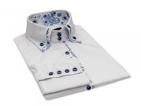 Dámská košile Slim Fit VS-DK1902 bílá vzorovaná 