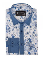 Dámska košeľa Slim Fit VS-DK1903 modrá 