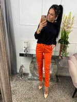Elegantné dámske nohavice H9122 neo-oranžové