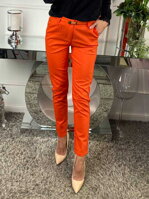Elegantné dámske nohavice H9122 neo-oranžové