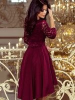  Elegantné dámske šaty 210-13 bordo