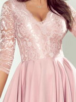 Elegantní dámské šaty 210-11 růžové