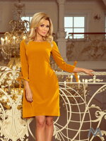 Elegantní dámské šaty Alice 195-6 hořčicové
