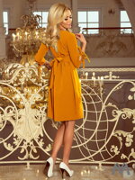 Elegantní dámské šaty Alice 195-6 hořčicové