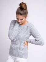 Dámský pletený pulovr DAISY šedý
